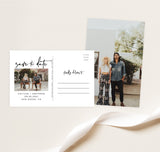 Photo Save the Date Postcard Template | Save the Date with Pictures Template
