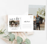 Photo Save the Date Postcard Template | Save the Date with Pictures Template