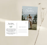 Christmas Postcard Editable Template | Editable Photo Christmas Card