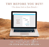 Editable Photo Save the Date Template | Rustic Save the Date Template
