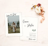 Editable Photo Save the Date Template | Rustic Save the Date Template