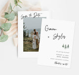 Editable Photo Save the Date Template | Rustic Save the Date Template