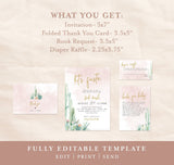 Editable Baby Shower Invitation Template Bundle | Fiesta Baby Shower