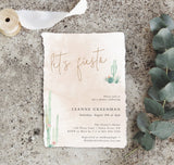 Fiesta Bridal Shower Editable Invitation Template | Southwestern Shower Invite