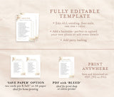 Editable He Said She Said Baby Shower Game | Pampas Grass Palm Fronds