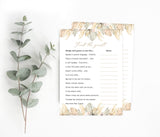 Editable Find the Guest Shower Game Template | Pampas Grass Bridal Shower Game
