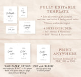 Minimal Custom Sign Template | Customizable Wedding Signage