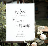 Minimalist Wedding Welcome Sign Template | Editable Welcome Sign