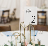Modern Minimalist Wedding Table Number Template | Minimal Wedding Reception Decor