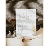 Pampas Grass Bohemian Baby Shower Invitation | Editable Baby Girl Shower Template