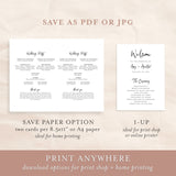 Minimal Wedding Program Template | Printable Order of Service