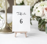 Modern Minimalist Wedding Table Number Template | Minimal Wedding Reception Decor
