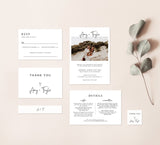 Minimalist Wedding Invitation Suite Template | Editable Minimalist Wedding Invite