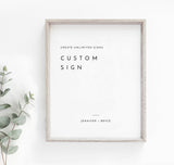 Minimalist Wedding Sign Template | Customizable Wedding Signage