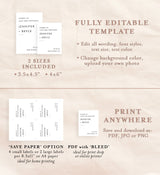 Minimalist Wine Bottle Label Template | Modern Wedding Wine Label