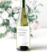 Minimalist Wine Bottle Label Template | Modern Wedding Wine Label