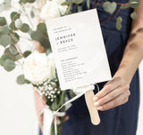 Minimalist Wedding Program Template | Printable Order of Service