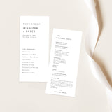 Minimalist Wedding Program Template | Printable Order of Service