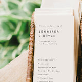 Minimalist Wedding Program Template | Printable Order of Service