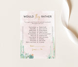 Would They Rather Baby Shower Game | Fiesta Bridal Shower Game