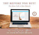 Rustic Fall Wedding Invitation Template | Autumn Wedding Invite