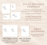 Minimalist Wedding Sign Template | Customizable Wedding Signage