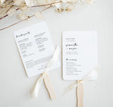 Minimalist Wedding Program Template | Printable Order of Service