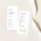 Minimalist Wedding Program Template | Printable Order of Service
