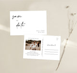 Photo Save the Date Postcard Template | Polaroid Save the Date Invite