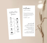 Minimalist Wedding Timeline Template | Modern Order of Events Timeline