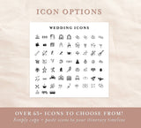 Minimalist Wedding Timeline Template | Modern Order of Events Timeline