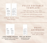 Minimalist Wedding Welcome Letter & Itinerary Template | Modern Wedding Itinerary