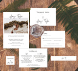 Minimalist Wedding Invitation Suite Template | Editable Minimalist Wedding Invite