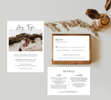 Minimalist Wedding Invitation Suite Template | Editable Minimalist Wedding Invite
