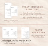 Minimalist Wedding Menu Template | Minimal Wedding Menu