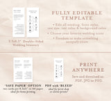 Minimalist Wedding Timeline Template | Modern Order of Events Timeline