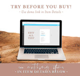 Minimalist Wedding Program Template | Printable Order of Service