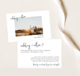 Photo Wedding Announcement | Photo Elopement Announcement