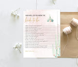 Fiesta Bridal Trivia Game | Editable How Well Do You Know the Bride-to-Be Game