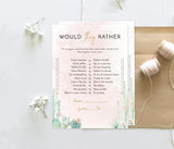 Would They Rather Baby Shower Game | Fiesta Bridal Shower Game