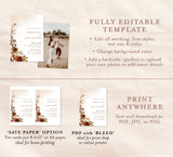 Rustic Fall Wedding Invitation Template | Autumn Wedding Invite