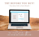 Modern Minimalist Wedding Invitation Template | Editable Wedding Invite