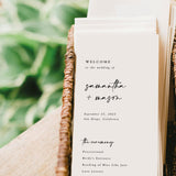 Minimalist Wedding Program Template | Printable Order of Service