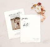 Photo Save the Date Postcard Template | Polaroid Save the Date Invite