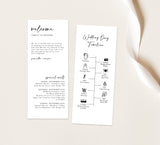Minimalist Wedding Timeline Template | Modern Order of Events Timeline