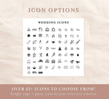 Minimalist Wedding Welcome Letter & Itinerary Template | Modern Wedding Itinerary