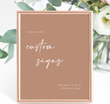 Desert Sand Custom Sign Template | Terracotta Wedding Custom Sign