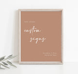 Desert Sand Custom Sign Template | Terracotta Wedding Custom Sign
