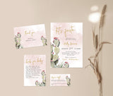 Fiesta Baby Shower Invitation Template Bundle | Desert Baby Shower