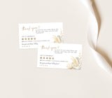 Pampas Grass Small Business Thank You Card | Boutique Thank You Template